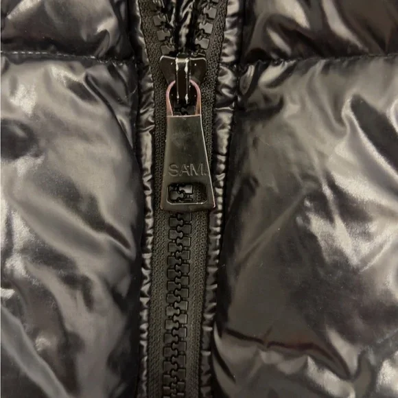 SAM. Shiny Black Puffer Jacket - Picture 5 of 6
